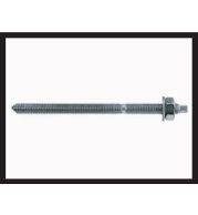 Chemical Anchor Studs – Fully Threaded Rods for Resin Anchoring in Concrete and Masonry – Zinc Plated Steel M8-M24, Nuts and Washers Included, Compatible with Epoxy and Hybrid Chemical Anchors for Structural Use